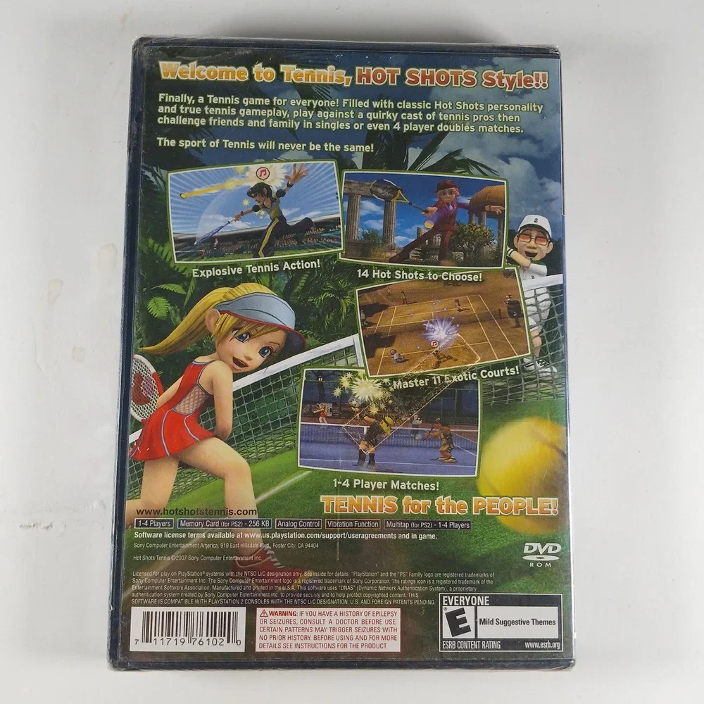 New - Hot Shots Tennis PS2 Sealed Sports Sony Arcade Game NTSC U/C